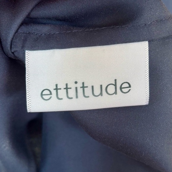 Ettitude Bamboo Blue Chemise with V-Neckline and Spaghetti Straps - Picture 7 of 8